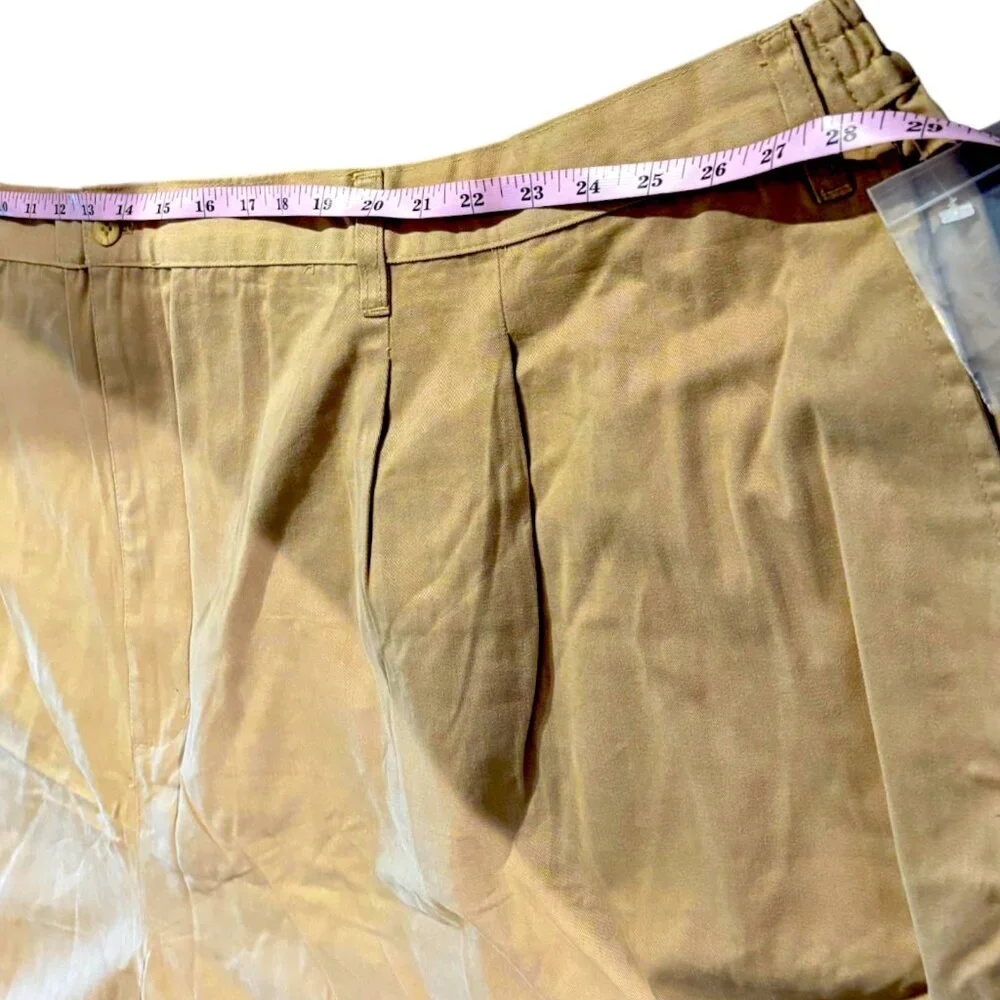 Harbor Bay men's khaki tan chino shorts stretch‎ waist sz 10XL waist 58 NWT